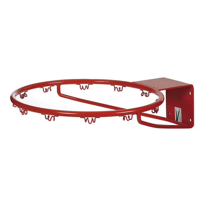 COPPIA CANESTRI BASKET verniciati epoxi arancio, a paio a norme EN 1270 Schiavi sport