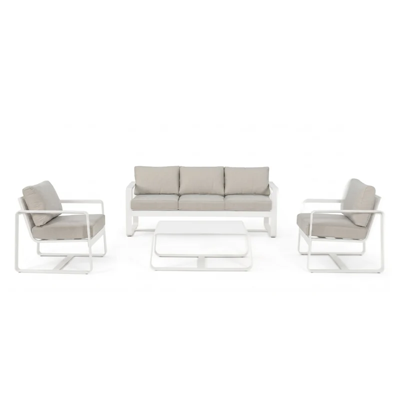 Andrea Bizzotto Set Salotto da Esterno Merrigan Bianco in Alluminio