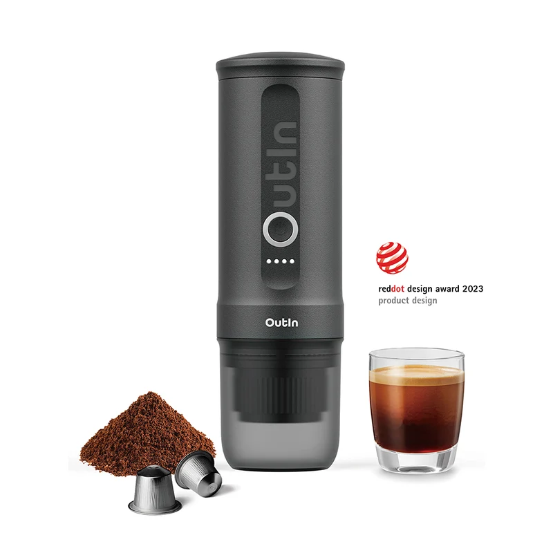 OutIn Nano, Macchina da caffè espresso elettrica portatile, Usb-C - Space Grey