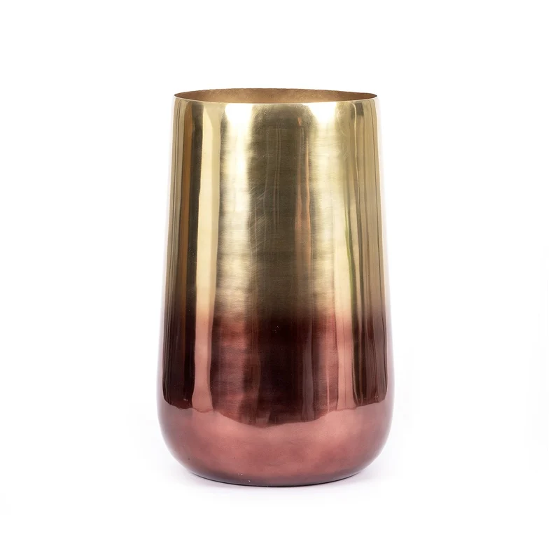 Brass Planter XL – Two Tone Decorative Plant Pot for Living Room
