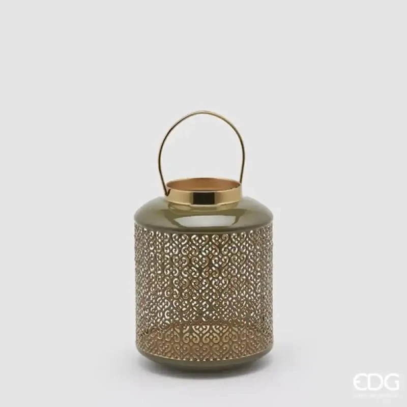EDG Enzo De Gasperi Lanterna Metal Rotonda H24 cm Olive