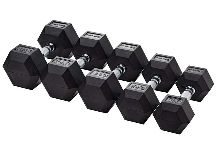 Manubrio Gommato Esagonale Diamond Professional da 1 kg a 70 kg