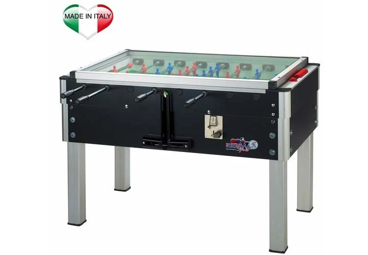 Calciobalilla Roberto Sport EXPORT LED Nero - aste rientranti