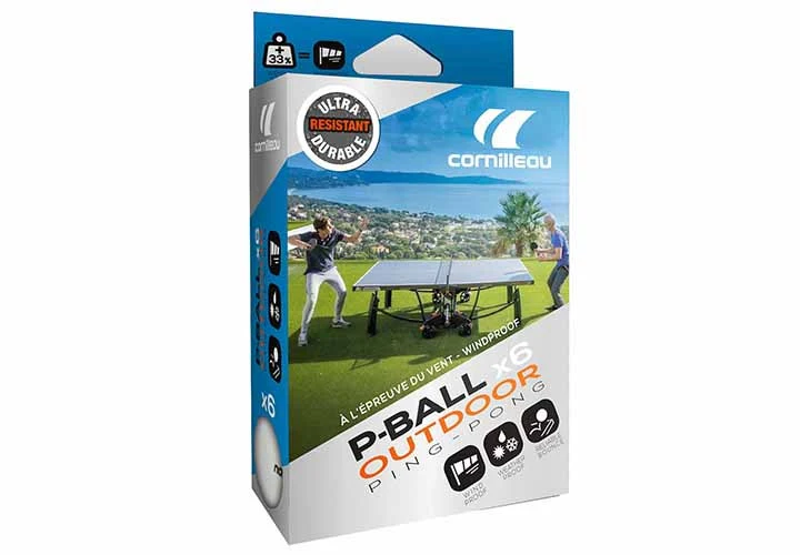 Palline ping pong P-Ball outdoor bianche 6 pezzi