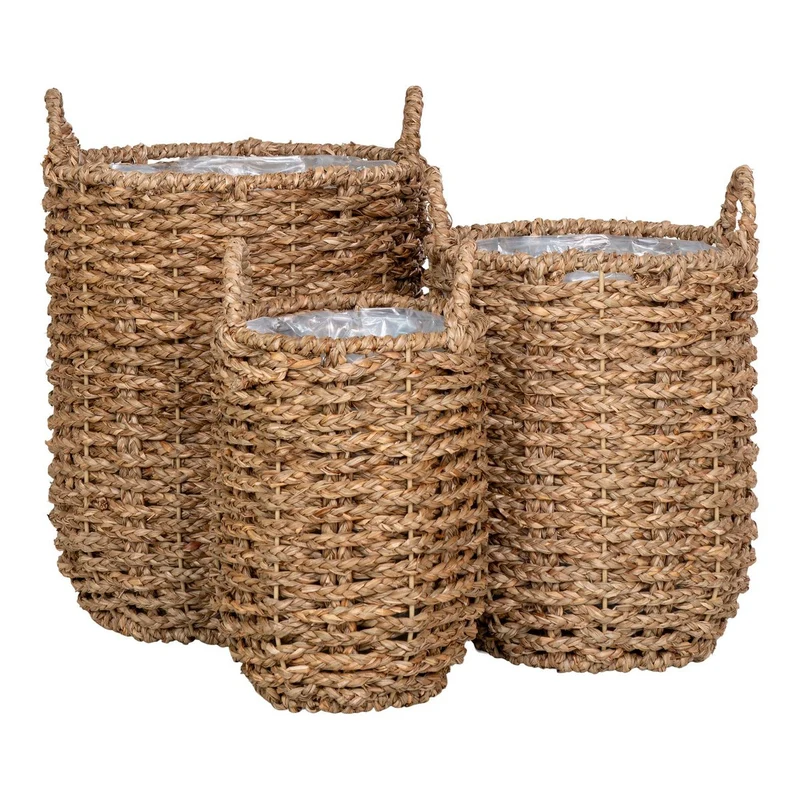 Seagrass Planters - Round Natural Planter Set of 3