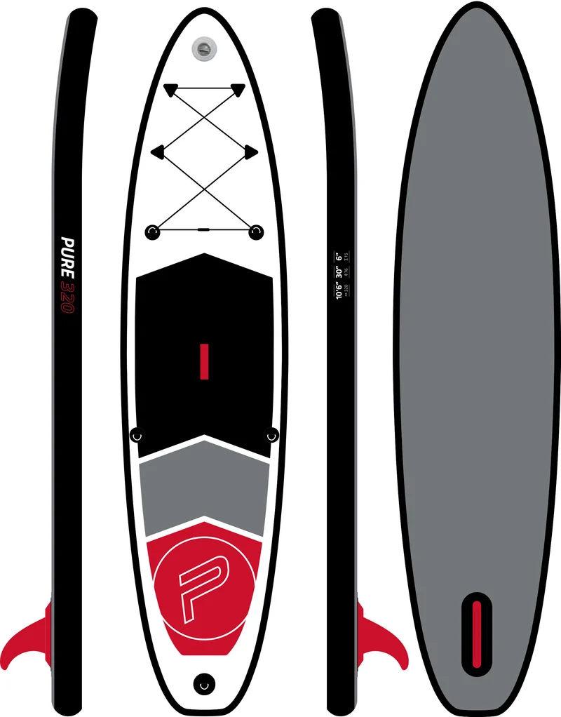 Sup Pure4fun cm 320 - completo di zaino - pagaia - pompa e leash