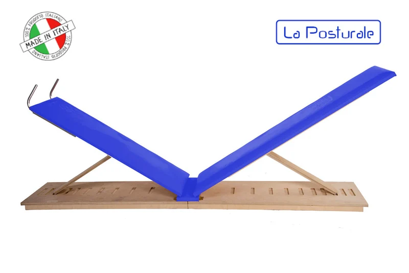 Panca in legno La Posturale standard terra colore blu
