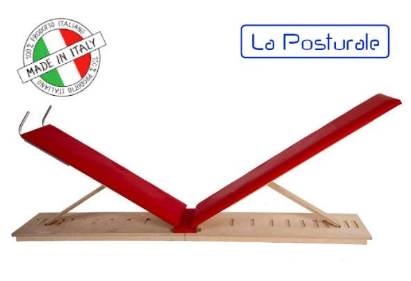 Panca in legno La Posturale standard terra colore rosso