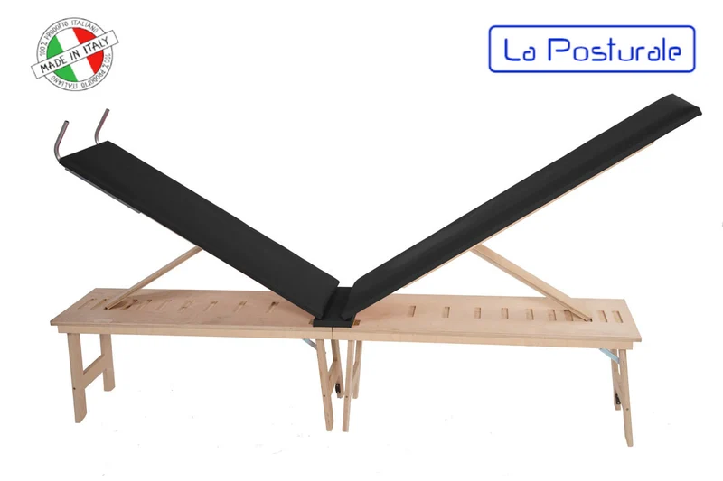 Panca in legno La Posturale standard con gambe colore nero