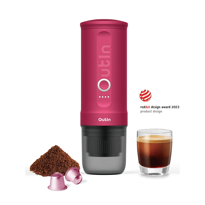 Outin Nano Macchina da Caffè Portatile Crimson Red