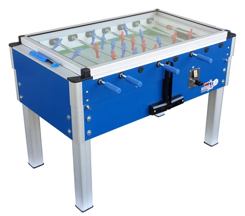 Calciobalilla Roberto Sport EXPORT LED Blu - aste rientranti
