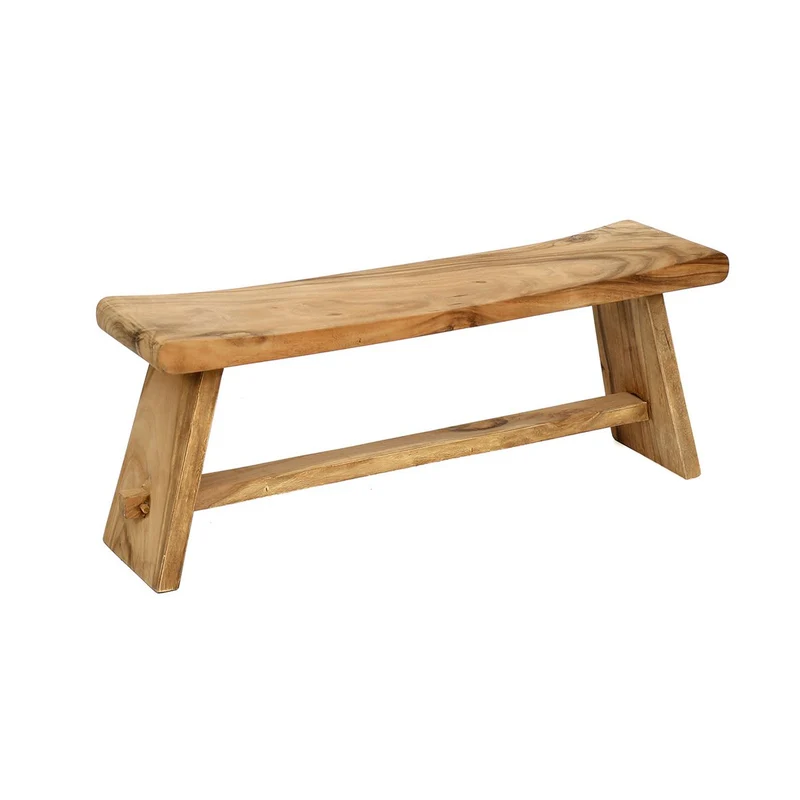 Suar Wood Bench - Natural Sustainable Bench - 120cm
