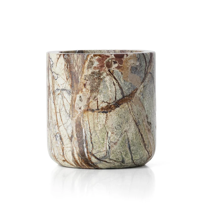 Marble Planter - Green Bidasar Stone - Small Decorative Planter