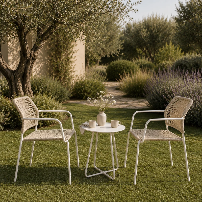 Andrea Bizzotto Set Bistrot Jable Sabbia 3 Pezzi Luxury
