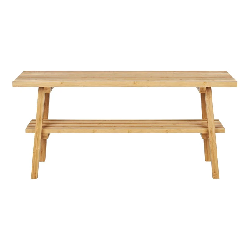 Bamboo Entryway Bench - Natural Minimalist Style, 70cm