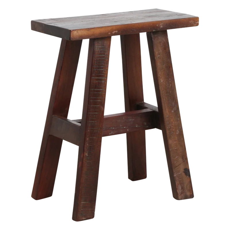 Recycled Wood Bench - Industrial 'Bus Stop' Style, Medium