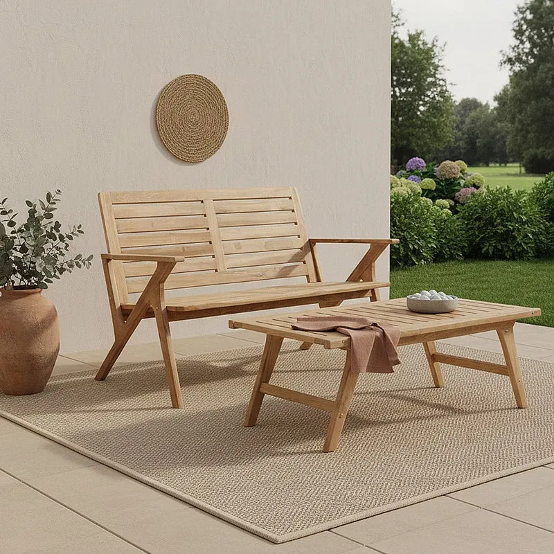 Teak Garden Bench – Odin Outdoor Seating, 122cm Wide