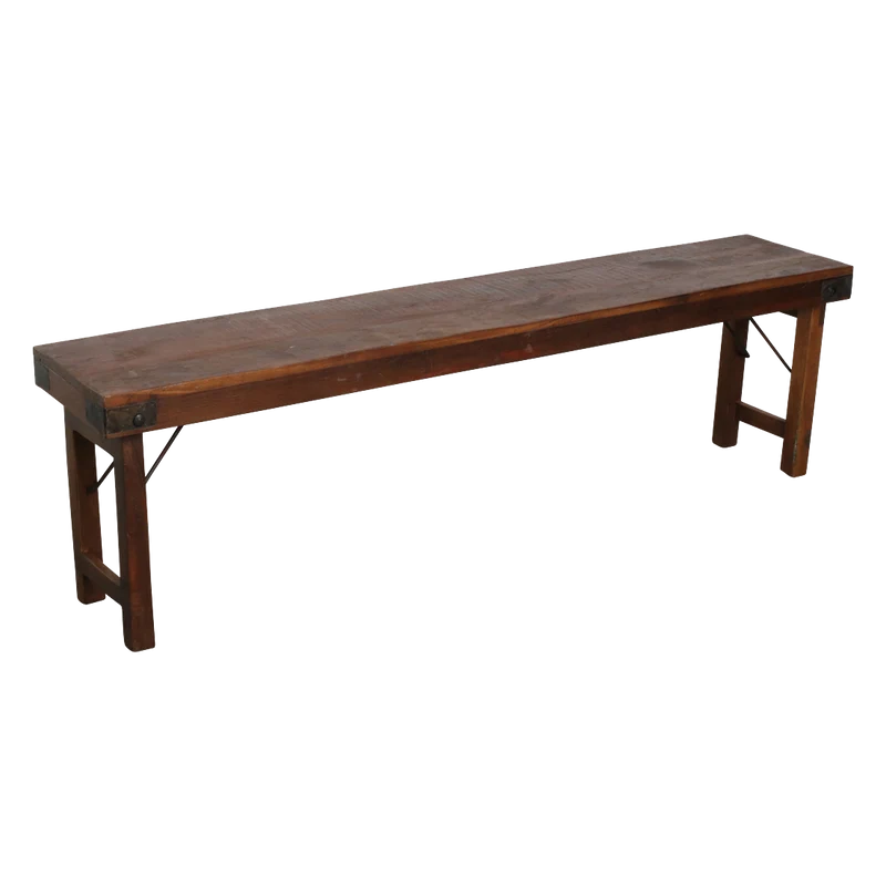 Wood Dining Bench – Collapsible Seating, Space-Saving, 160 cm