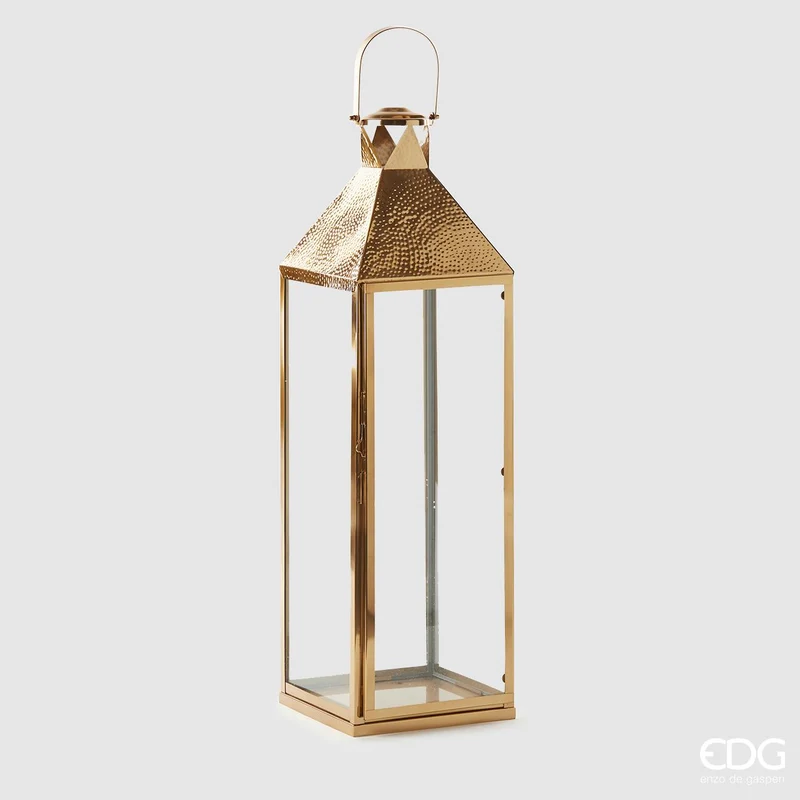 EDG Enzo De Gasperi Lanterna Martellata Inox H107 Oro