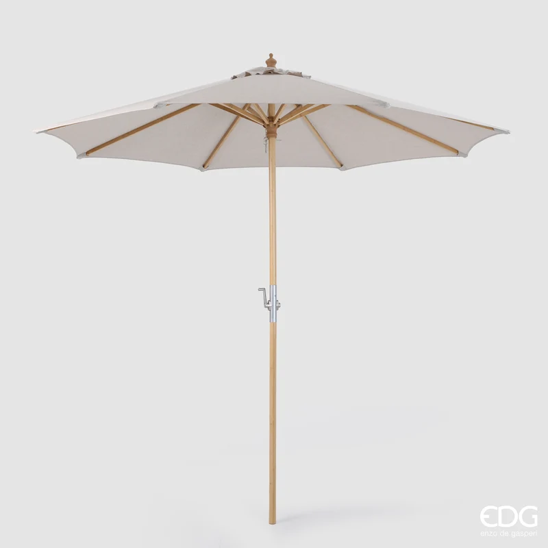 EDG Enzo de Gasperi Ombrellone da esterno Bamboo D250 cm Avorio