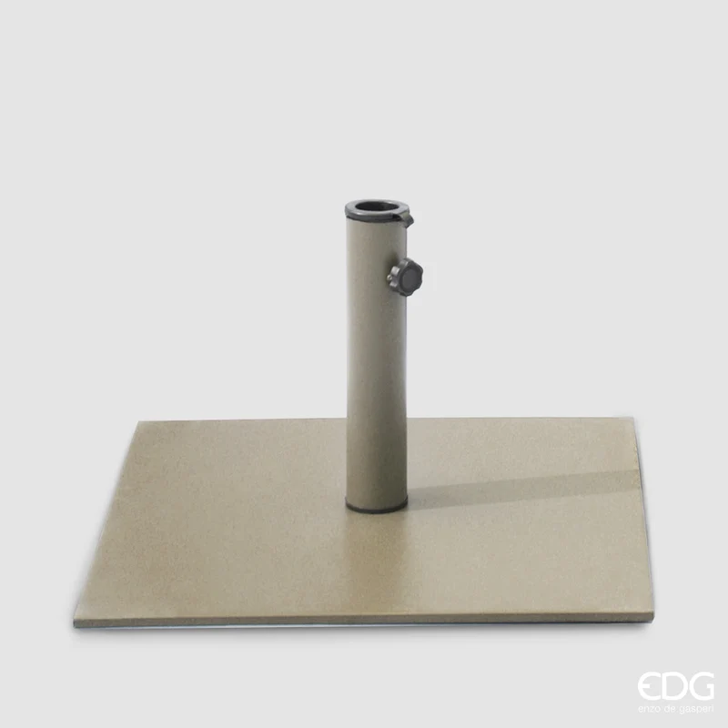 EDG Enzo de Gasperi Base Per Ombrellone da esterno quadrata in Acciaio 50X50 cm Sabbia