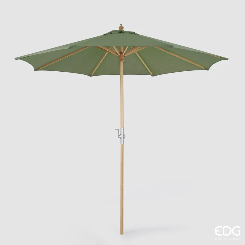 EDG Enzo de Gasperi Ombrellone da esterno Bamboo D250 cm Verde