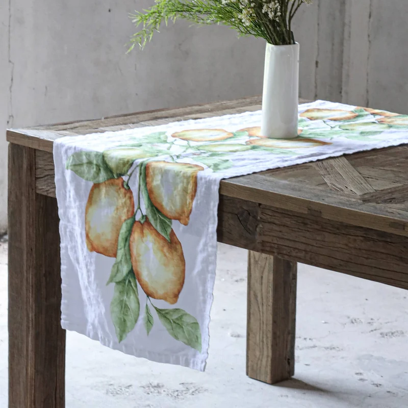 Simple Day Runner Limoni 50x160 cm in Lino