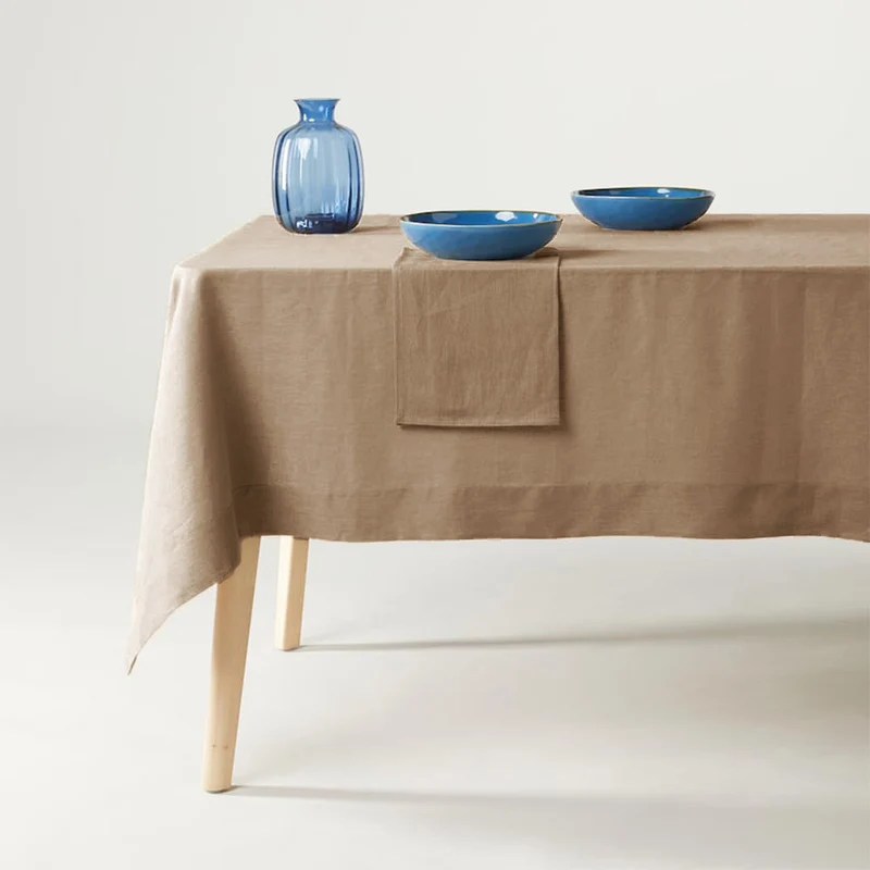 Tessitura Toscana Tovaglia Vis a Vis Tiziano 45x170 cm in Lino Mezzo Bollito