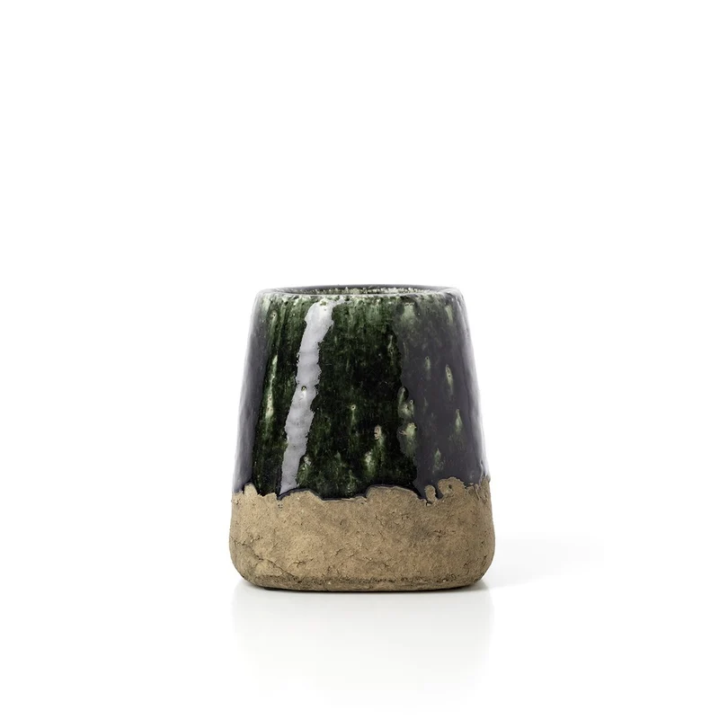 Concrete Planter Modern Small Green – The Moss Conical Planter
