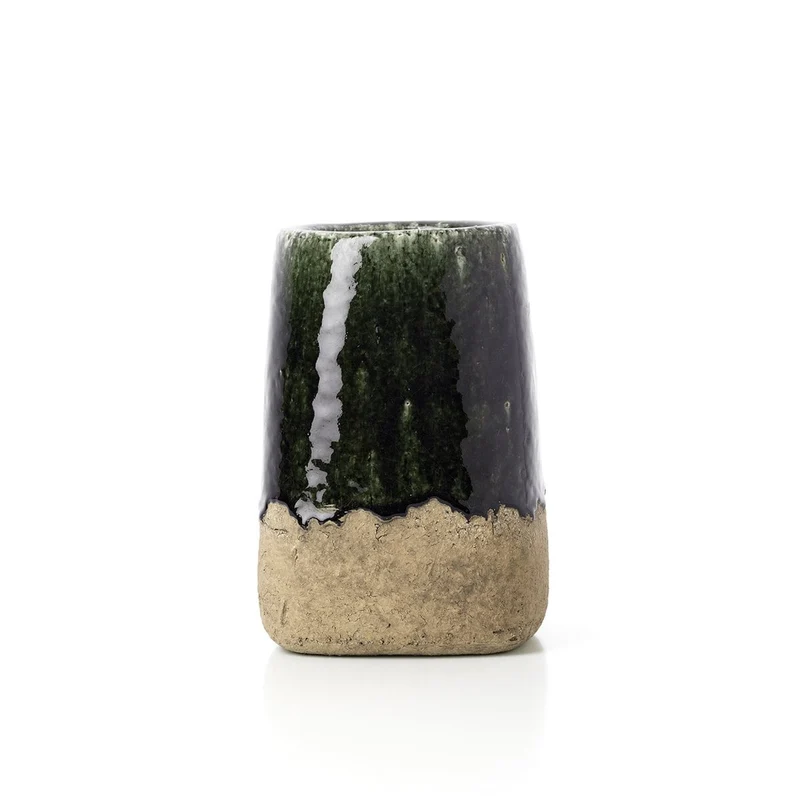 Concrete Planter - Moss Green Conical Planter - Medium