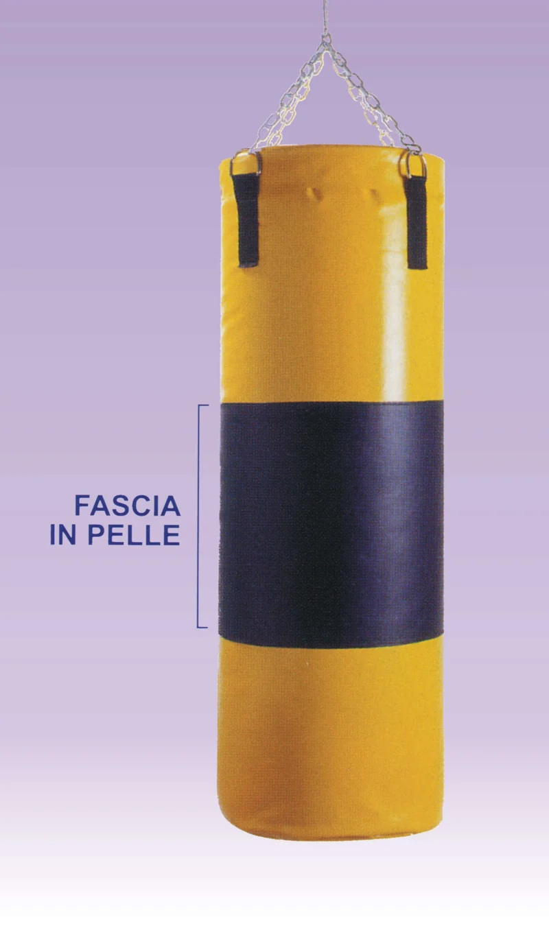 SACCO BOXE 30 o 50 KG Sacco fascia cuoio con catena e moschettone cod. 8114 e 8116