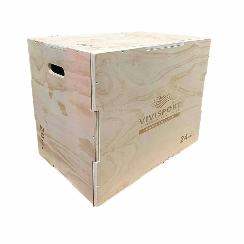 Plyo Box 3 in 1 in legno altezza variabile 50x60x70cm Art. 2406 con la possibilità di variare le altezze per pliometria