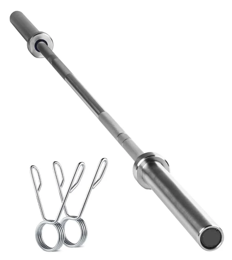 Bilanciere Olimpionico 180 cm con 2 Clip Ferma Pesi