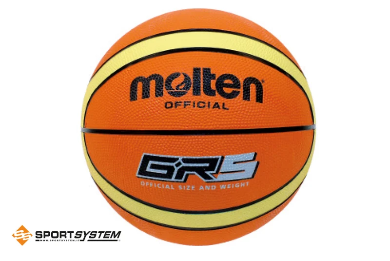 Pallone minibasket in gomma-nylon Molten, misura 5. Art. S05404