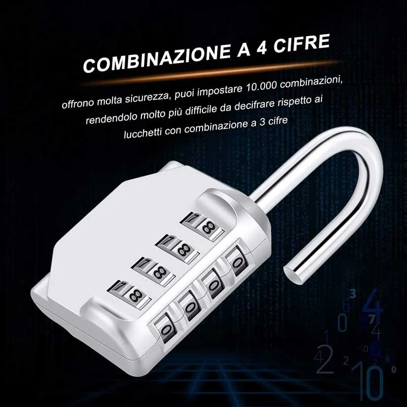 Lucchetto armadietti combinazione manuale COD: AS219