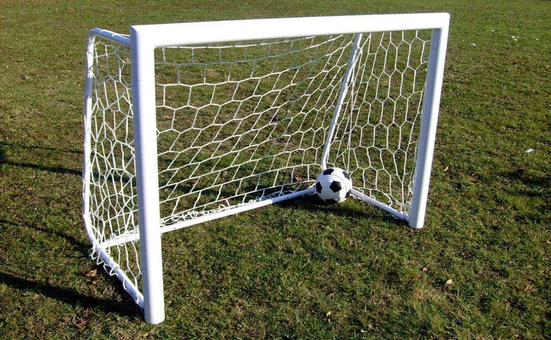 Coppia Porte Calcio/Calcetto 150x110cm, mobili, in acciaio sezione tonda diametro Ø80mm, reti incluse Art 6034