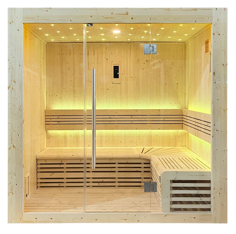 Sauna Finlandese modello Utopia 4 posti Pacchetto completo 8kW stufa e pietre comprese Cod. HL-UTA04PKUP