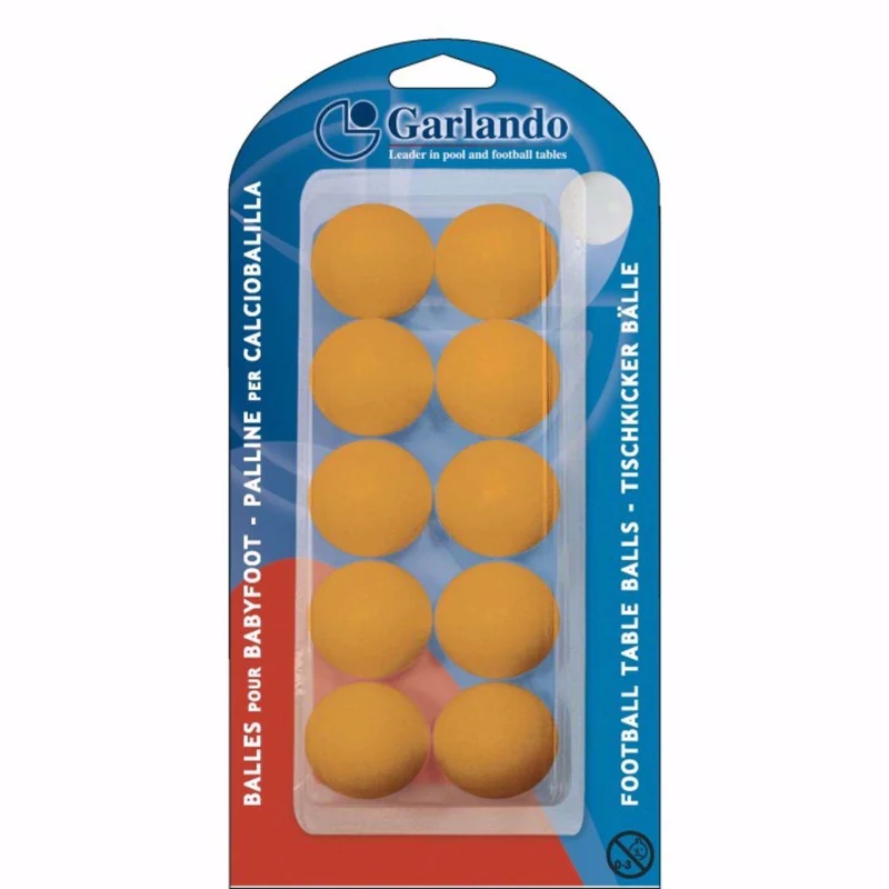 BLISTER DI 10 PALLINE ARANCIO STANDARD PER CALCIOBALILLA GARLANDO