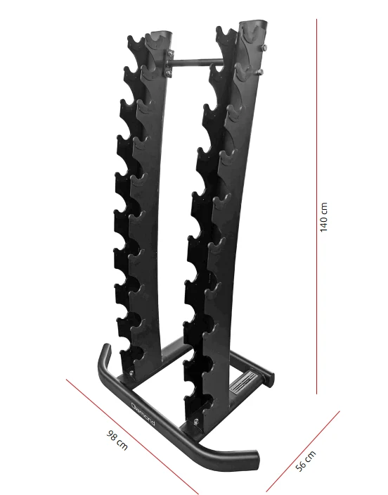 Rastrelliera Verticale Porta Manubri 10 Coppie Diamond Cod. RV-10P