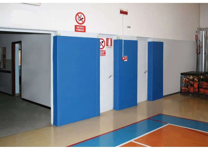 Protezione Murali DeS antitrauma sp. 22 mm Ignifuga cl1, ideale per palestre ed ambienti sportivi Cod. 084-1-LAV-BLU o 084-1-LAV-ROSSO