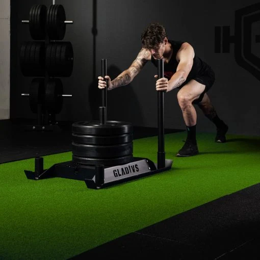 Erba sintetica per palestra Pavimentazione GRASS BASIC spessore 12 mm per palestra, studiata appositamente per essere utilizzata negli allenamenti funzionali come Hyrox e Crossfit