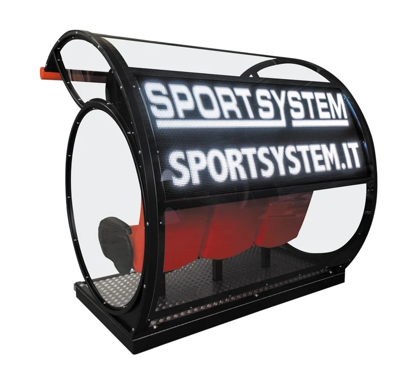 Display LED ad alta visibilità, per uso esterno protezione curva delle panchine S04442 / S04444 / S04445 Art. S04449