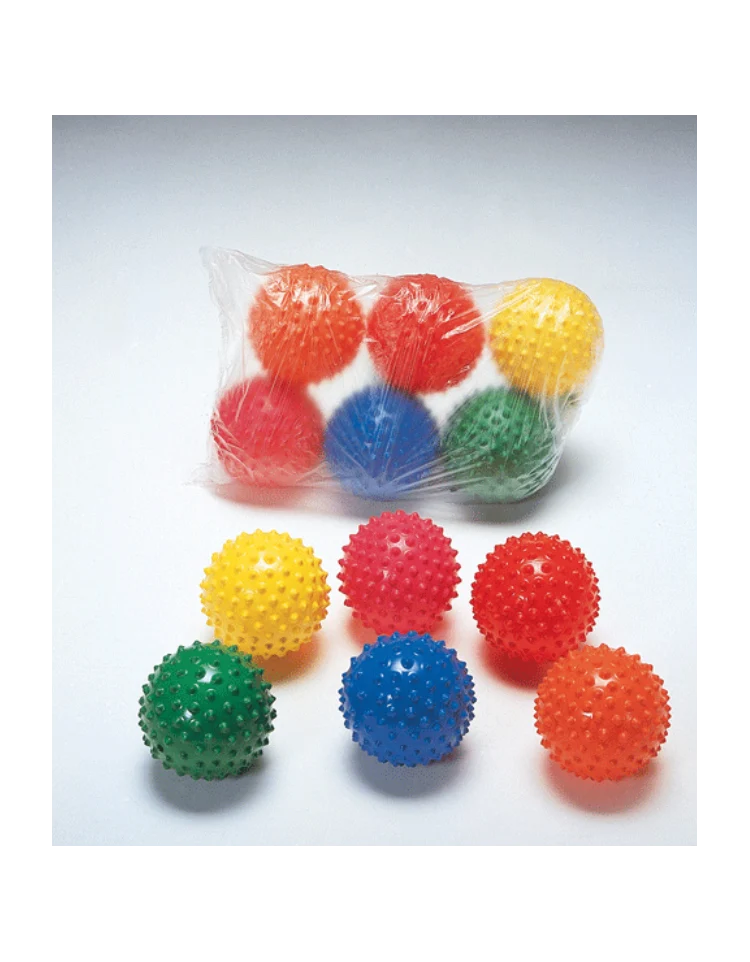 Pallina di gomma bugnata colorata, diametro 12 cm, peso gr 100 S01550