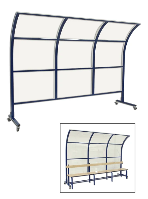 Protezione mobile su ruote tavolo giuria e panche riserve allenatori S04266 costo mtl per art S04254