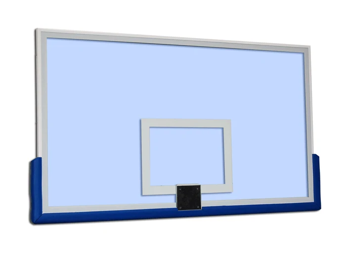 Tabellone basket di plexiglas trasparente, su telaio in acciaio verniciato con protezione S04206