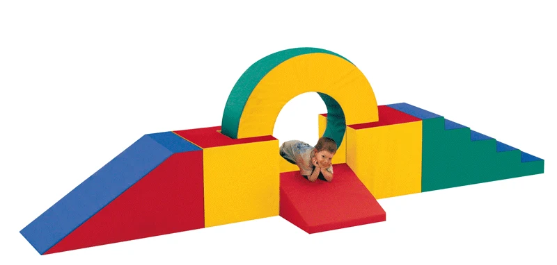 Percorso gioco: scala, ruota, supporto ruota, cuneo, scivolo S01506 Figure geometriche in gomma