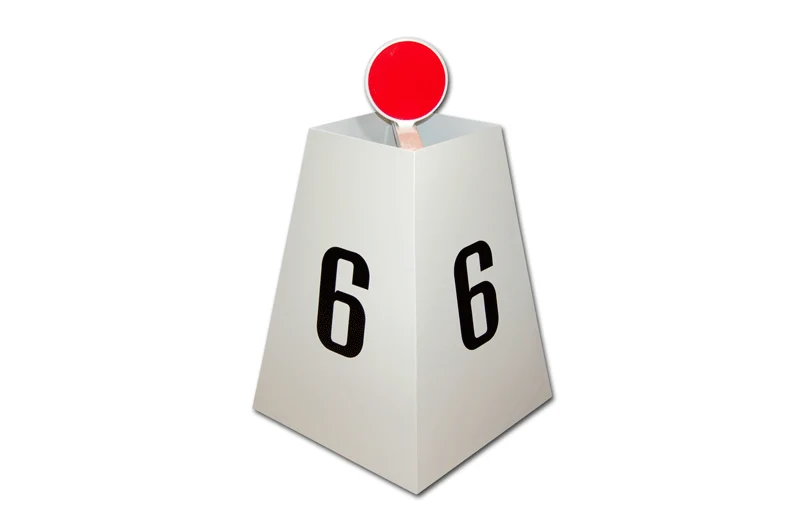 Piramide segna corsia numerata, di acciaio verniciato S02202