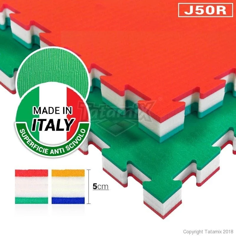 Tatami Incastro Judo Art. J50R, 100x100, 5cm. CUSTOM Combinazione personalizzata