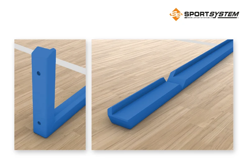 Protezione di poliuretano da applicare con viti su telaio tabellone basket, modello ad L - NEW DESIGN art. S04223