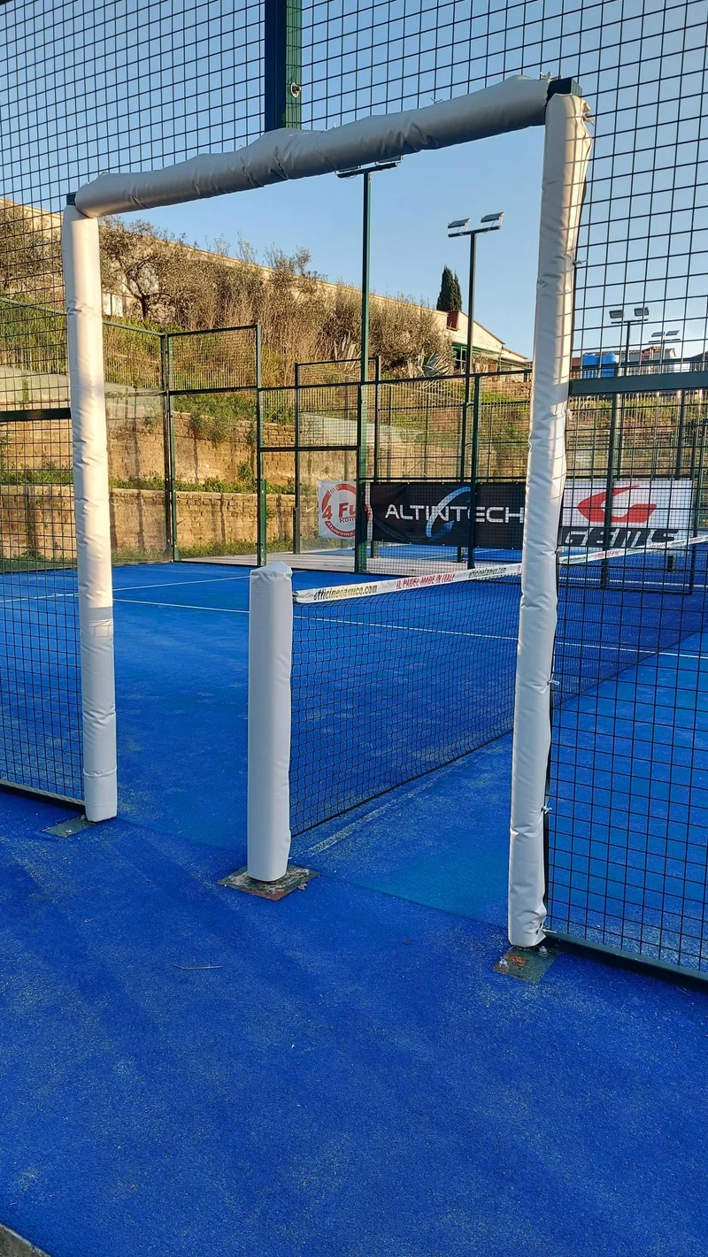 COPPIA Protezioni campi Padel Antinfortunistiche pali rete STONDATE 4 colori Mod. Safe
